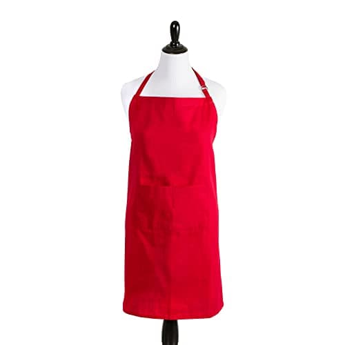 DII Everyday Basic Kitchen Col...on, Plus Size Apron, Tango Red