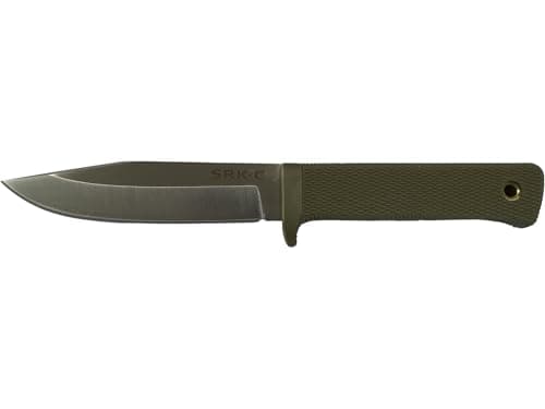 $98.98 | Cold Steel Exclusive SRK Compact Fixed Blade Knife 5" Clip Point CPM-3V Satin Blade Kray-Ex Handle OD Green at Amazon