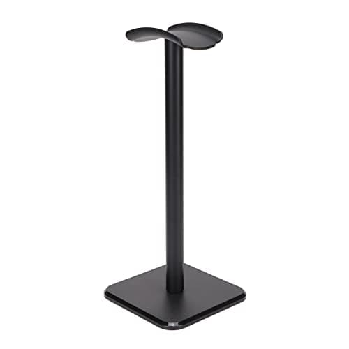 VBESTLIFE Headphone Stand, Headset Holder Earphone Stand with Aluminum Supporting Bar, for All Headphones Size for PC Gaming Headset Display & Headphones (Black)