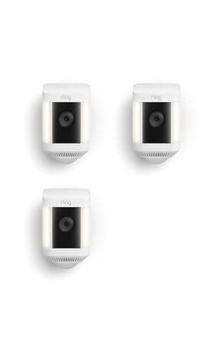 Ring Spotlight Cam Plus, Batte... Security Siren, 3-pack, White
