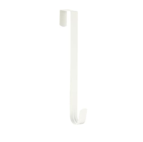 Aeranto Wreath Hanger for Front Door, Slim Over The Door Hook, Easy to Use and Reusable Holiday Wreath Holder for Christmas, Thanksgiving, Halloween and Daily Décor(12" White, 1)