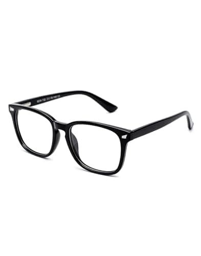 TIJN Blue Light Blocking Glasses for Women Men Square Frame Nerd Eyeglasses Anti Blue Ray Computer Screen Glasses