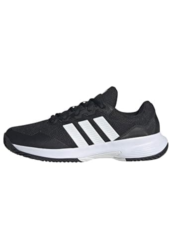 [AC] $30.50: adidas Men's Gamecourt 2 Tennis Shoes, Black/White/Silver Metallic, Size 13
