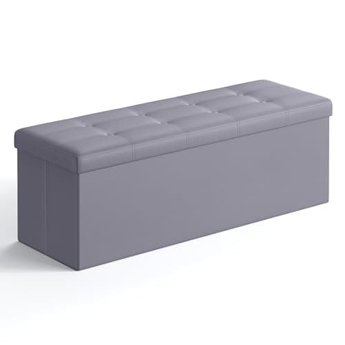 SONGMICS MAZIE Collection - 43...c Leather, Light Gray ULSF70GY