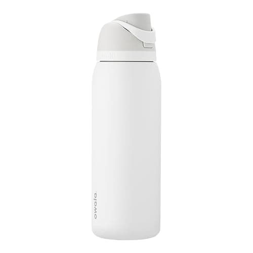 40-oz Owala FreeSip Stainless Steel Water Bottle (Shy Marshmallow & Citrus Crush) $30.35