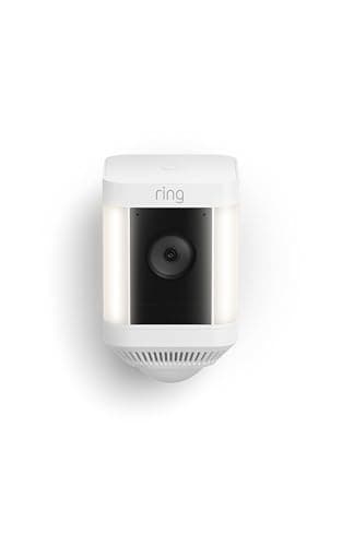 Ring Spotlight Cam Plus, Solar...y Siren (newest model) - White