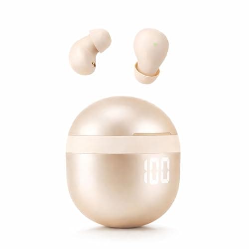 GUATTIR Mini Invisible Earbuds Wireless Bluetooth, Small Earbuds for Small Ears Canals, Tiny Discreet Sleep Headphones for Side Sleepers, Comfortable Noise Canceling Earphones for Work Gym, Skin