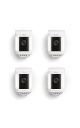 Ring Spotlight Cam Plus, Batte... Security Siren, 4-pack, White