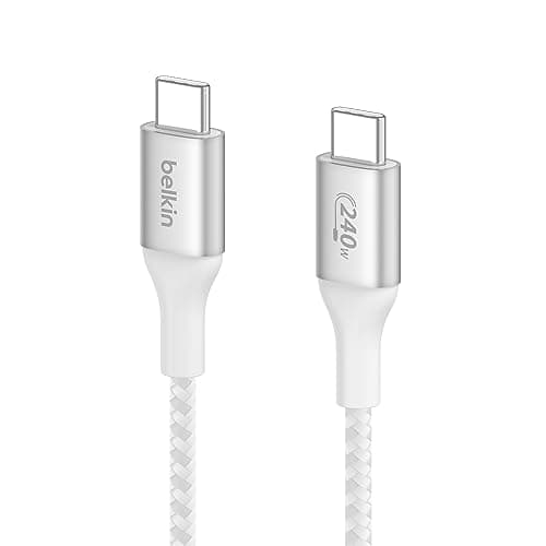 [AC] $10.99 | Belkin BoostCharge USB-C to USB-C Power Cable (2M/6.6ft) Fast Charging Cable 240W Power Delivery at Amazon