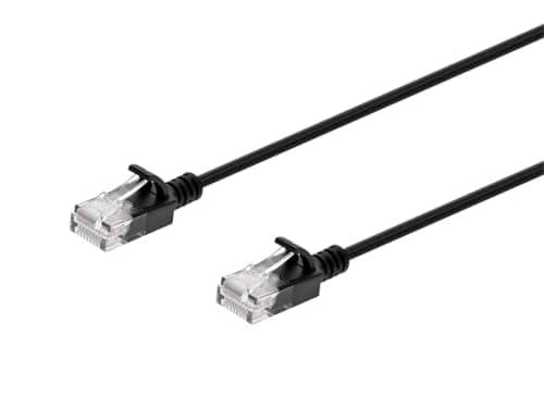 Monoprice Cat6 Ethernet Patch ...lded Boot PVC Jacket 1ft Black