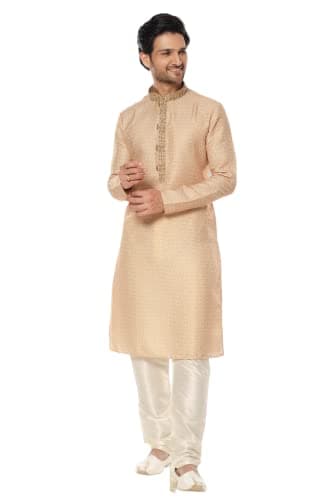 Lady Dwiza Indian Pakistani Men's Tunic Cotton Party Festive Ethnic Wear Kurta Pajama Dress Set