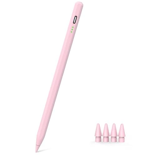 Pink Stylus Pen for iPad Pro Air Mini 2018-2026, Palm Rejection Fast Charge