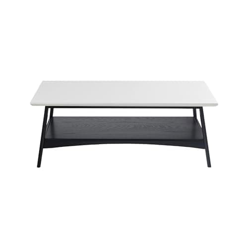 Madison Park Coffee Table with... 24" D x 17" H Off-White/Black