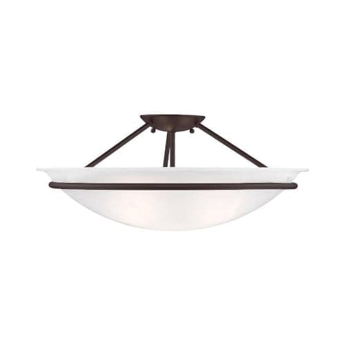 Livex Lighting 4825-07 Newburg... 3-Light Ceiling Mount, Bronze