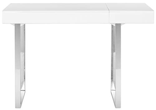 Safavieh Home Collection Berkley Desk, White/Chrome