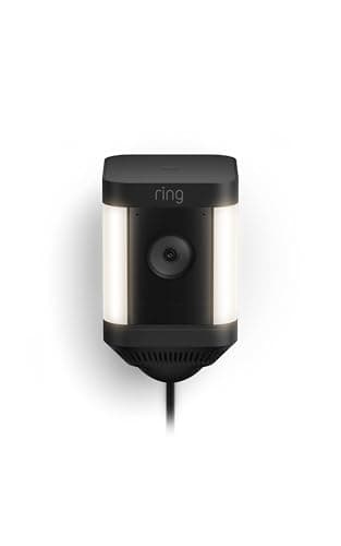 Ring Spotlight Cam Plus, Plug-...ion, and Security Siren, Black