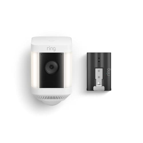 Ring Spotlight Cam Plus, Batte...th extra Quick Release Battery