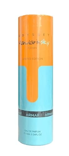 Armaf Odyssey Mandarin Sky – Citrus, Gourmand, Woody – Eau de Parfum Spray Long-Lasting Fragrance for Men, 0.34 Ounce / 10 ml