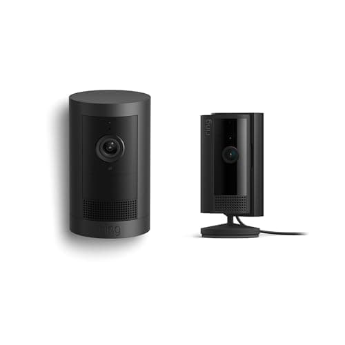 Ring Outdoor Cam Plus, Battery...ng Indoor Cam (2nd Gen), Black