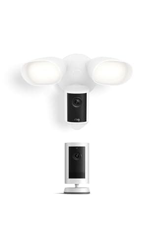 Ring Floodlight Cam Pro (Newes...tdoor Cam Plus, Battery, White