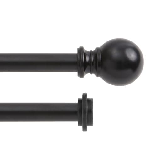 Kenney – Ball End, Decorative ...Adjustable 36–66", Matte Black