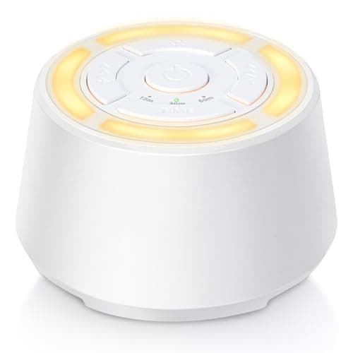 Sound Machine for Sleep - White Noise Sound Machine with Night Light Rechargeable White Noise Machine with 16 Soothing Sounds, Timer and Memory Function for Home Office & Travel