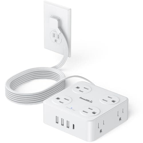 Amazon US - 50% OFF - 6.5Ft Power Strip Surge Protector w/ 8 Outlets & 4 USB Ports