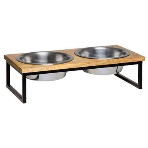 Loving Pets 1 Pt Wooden Top Diner, Natural