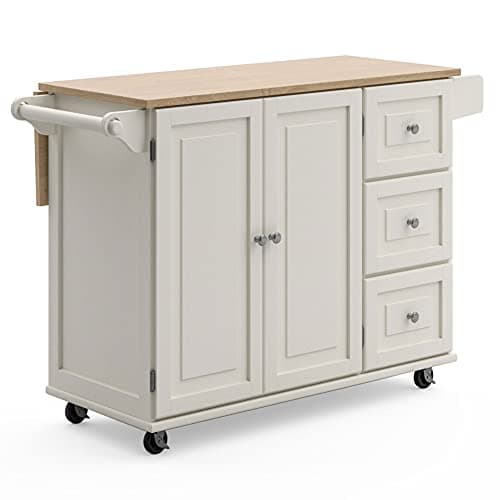 Homestyles Dolly Madison Off-W...h Wood Drop Leaf Breakfast Bar