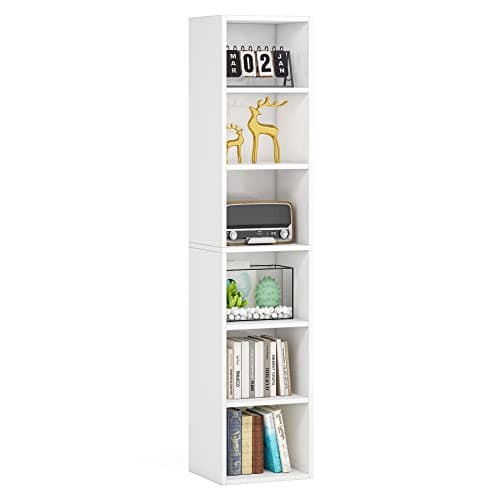 LITTLE TREE 70.9 Inch Tall Nar...ganizer for Small Space, White