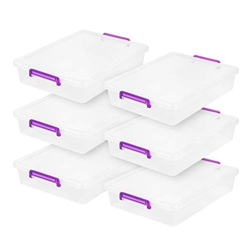IRIS USA 6 Qt. Plastic Craft S...e, Secure Latch Buckles, Clear