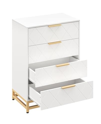 GAOMON Dresser for Bedroom wit...way Entryway, MDF Board, White