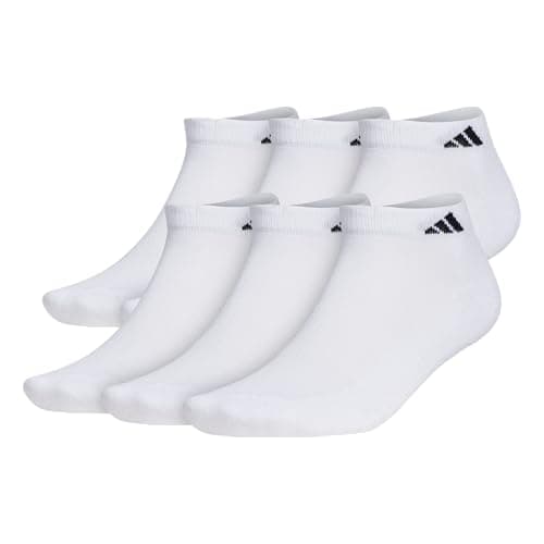 adidas Mens Athletic Cushioned Low Cut Ankle Socks (6 Pairs) Durable & Comfortable