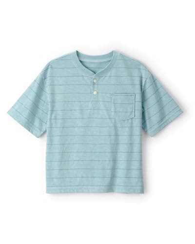 OshKosh B'Gosh Boy Short Sleeve Henley, Blue, 14