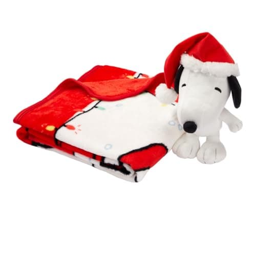 2-Piece Peanuts Snoopy Holiday Super Soft Plush Pillow and 40" x 50" Throw $10 + Free Shipping w/ Prime or on $35+