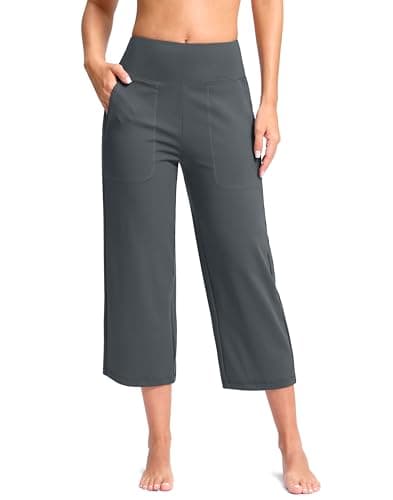 G Gradual Women's High Waist Wide Leg Capri Pants w/ Pockets (Various) $14.99 + Free Shipping w/ Prime or on $35+