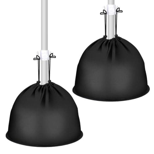 Lettry 2 PCS Pop Up Beach Anchor, Drawstring 600D Oxford Cloth Sand Weight Bags with Hook, Windproof Stable Base Holder for Outdoor Patio Garden Beach Camping