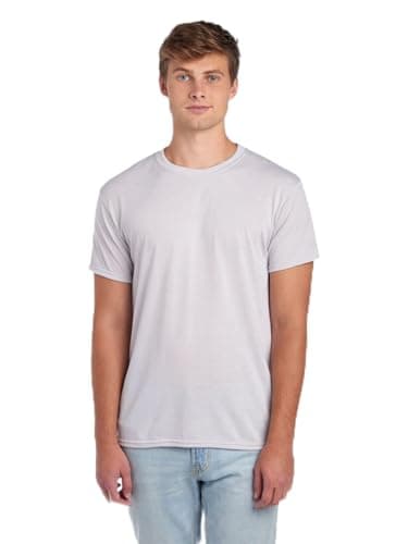 Jerzees Dri-Power Performance T Shirts, Moisture Wicking with Odor Control, Short or Long Sleeve, Sizes S-3X - Short Sleeve - Silver, Large