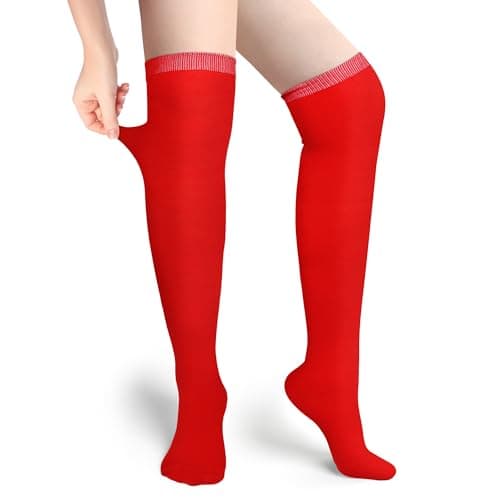 Landisun Thigh High Socks Leg Warmers Boot Stockings Witch Halloween Costumes