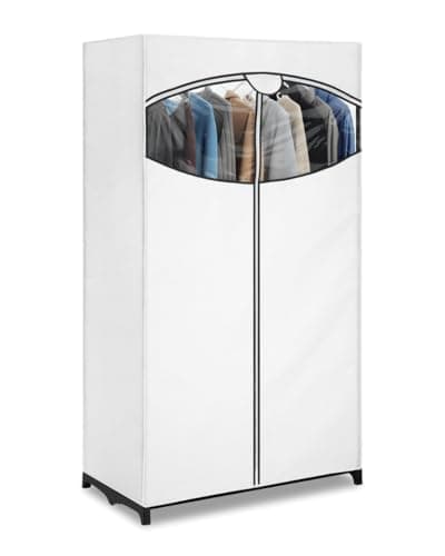 Whitmor White, Clothes Closet Fabric Cover, 36"