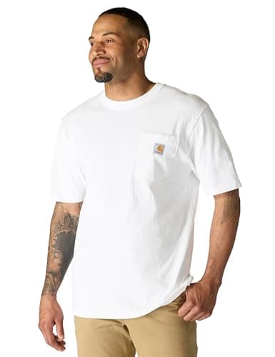 Carhartt Men's Iconic K87 Pocket T-Shirt, White, XX-Large Tall