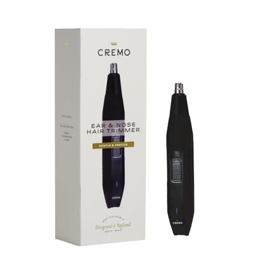 Cremo Nose & Ear Hair Trimmer for Men, USB-C Cordless Eyebrow Trimmer