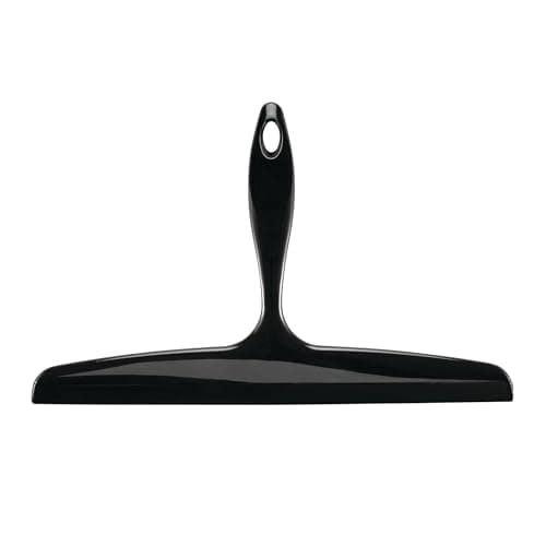 iDesign Bathroom Plastic Showe...queegee with Wall Hook - Black