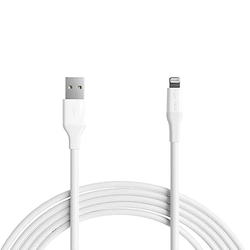 Amazon Basics Apple MFi Certif... 10ft (10 Foot), White, 1-Pack