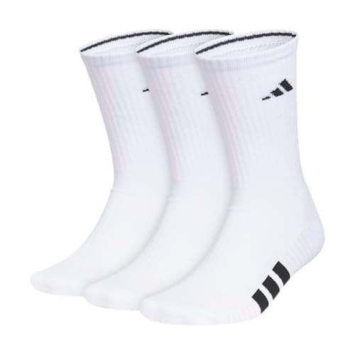 adidas Mens Cushioned Crew Socks (3 Pairs) Durable & Comfortable