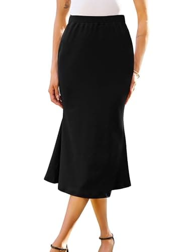 Vlazom Women's Saree Shapewear Petticoat Stretchy Cotton Blended Underskirt for Saree, Spandex Enhanced Smooth Fit Black,Small
