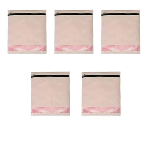 Mayatra's Organic Cotton Saree Storage Bags – Pack of 5 Wardrobe Organizers with Zipper & Transparent Window – 100% Cotton Cloth Covers for Saree & Garment Storage (14 × 16 Inches)