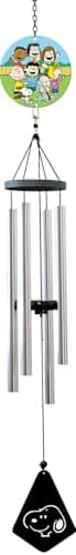 Spoontiques Peanuts Group Wind Chime - Outdoor Garden Décor - Decorative Chimes for Yard, Garden, Backyard and Patio Decoration