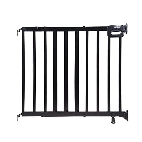 Summer Infant Deluxe Stairway ...lose Walk-Thru Door-Black Wood