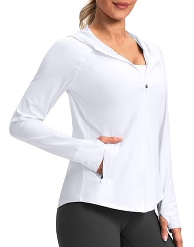 G Gradual Women's UPF 50+ Sun Protection Hoodie Jacket (White or Black) $14.99 + Free Shipping w/ Prime or on $35+